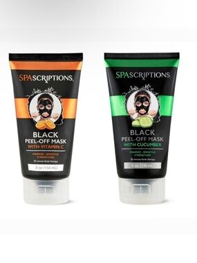 Spa Scriptions Black Peel-Off Mask - Choose 1: Vitamin C/Cucumber Full Size 5 oz